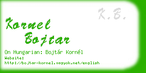 kornel bojtar business card